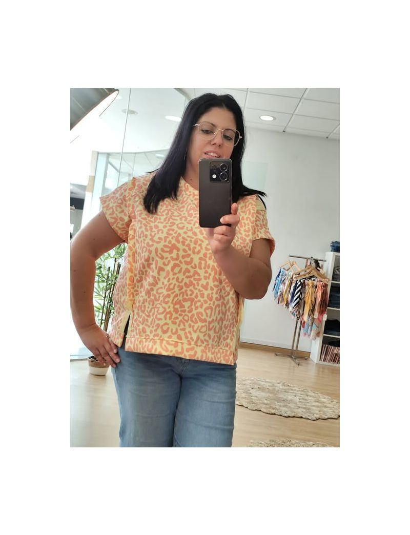 T-shirt padr&atilde;o animal - fluorescente