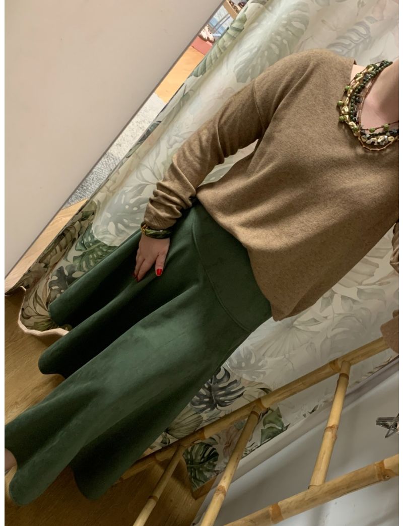 Saia assimétrica verde