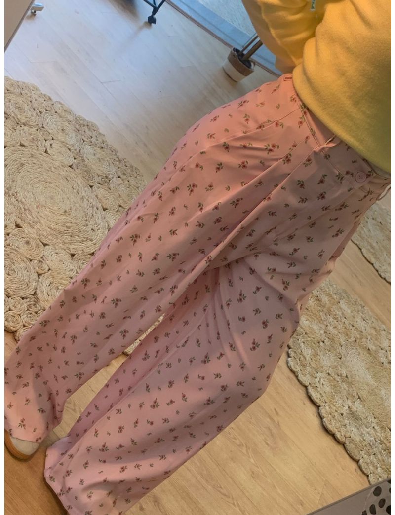 Calças de alfaiataria cor de rosa