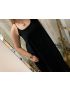 Vestido longo simples preto