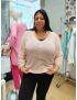 Camisola Malha Fina/ Rosa Claro