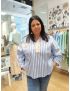 Camiseiro Riscas/ Com Cós e Bolso