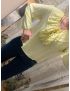 Blusa Folhos/Amarela
