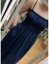Vestido azul escuro