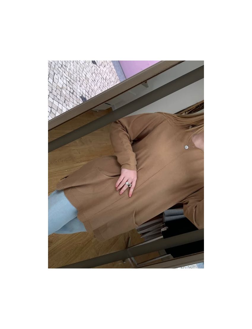 Camisola de malha beje