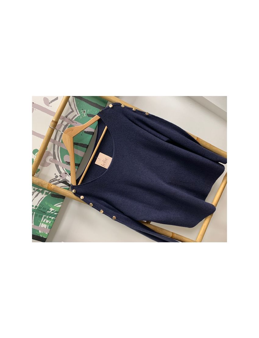 Camisola de malha azul