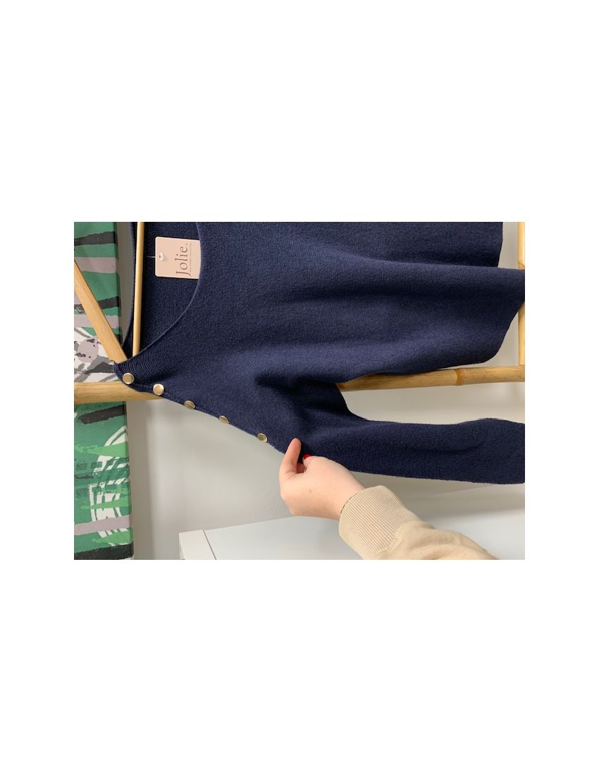 Camisola de malha azul