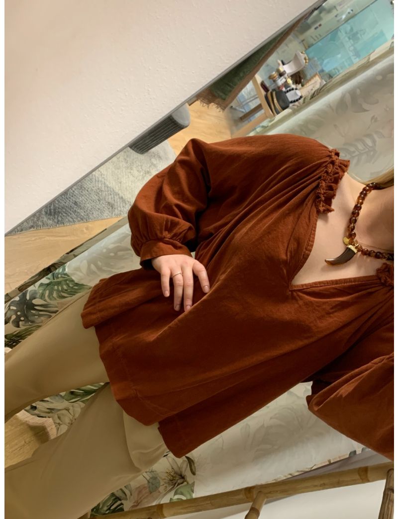 Blusa telha bombazina